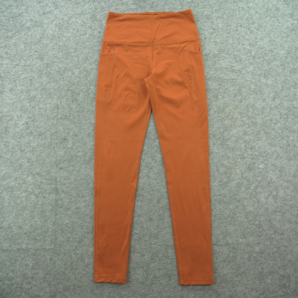 Cotopaxi Leggings Womens Small Orange High Rise Stretch Hiking Outdoors Logo